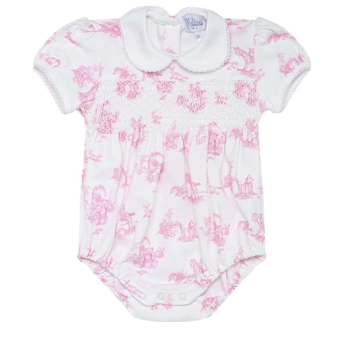 Pink Toile Baby Dress