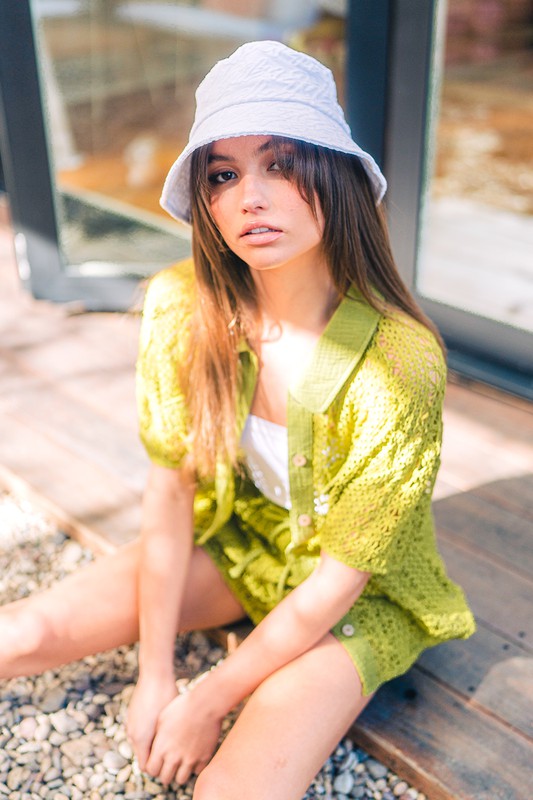 Avocado Crochet Top & Short Set