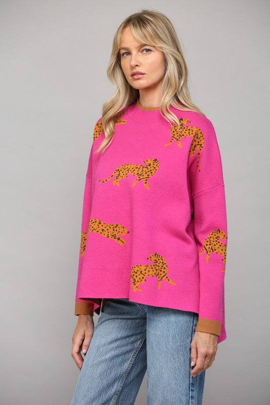 Fuchsia Carey Sweater