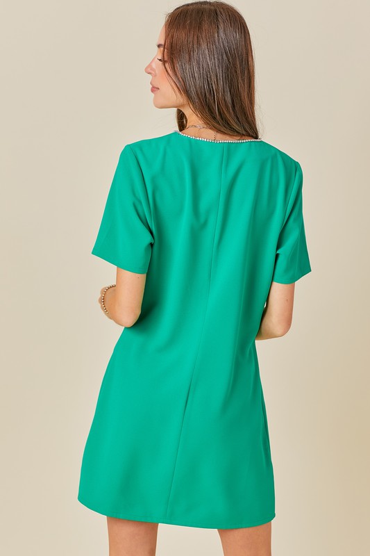 Green Kourt Bow Dress