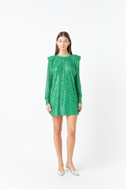 Green Sequin Gracie Dress