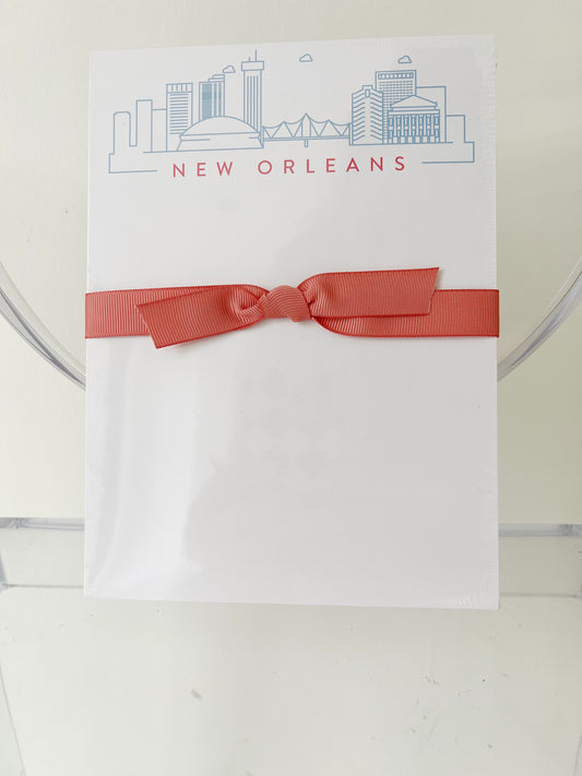New Orleans Skyline Large Luxe Notepad