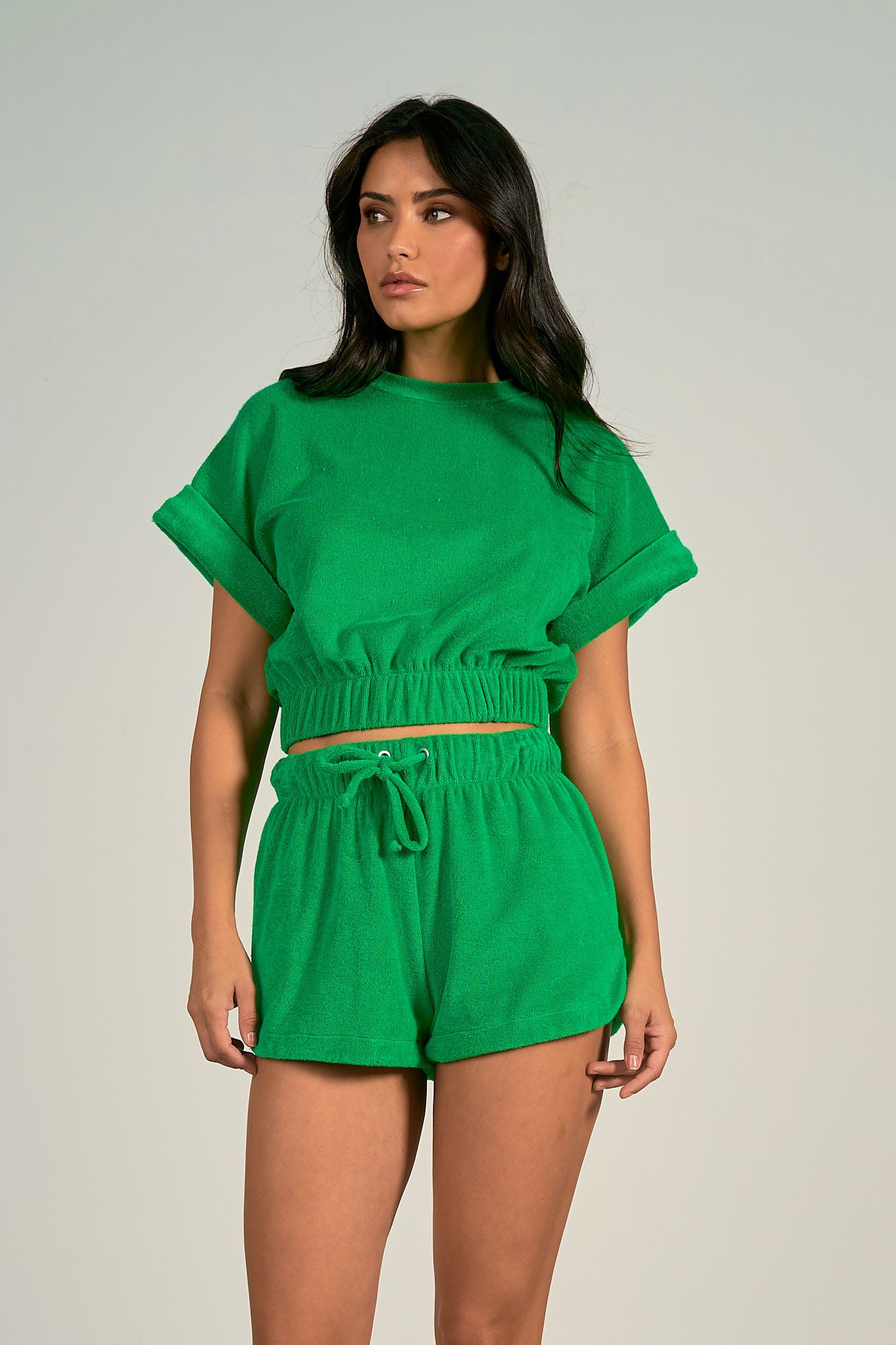 Kelly Green Terrycloth Blake Top