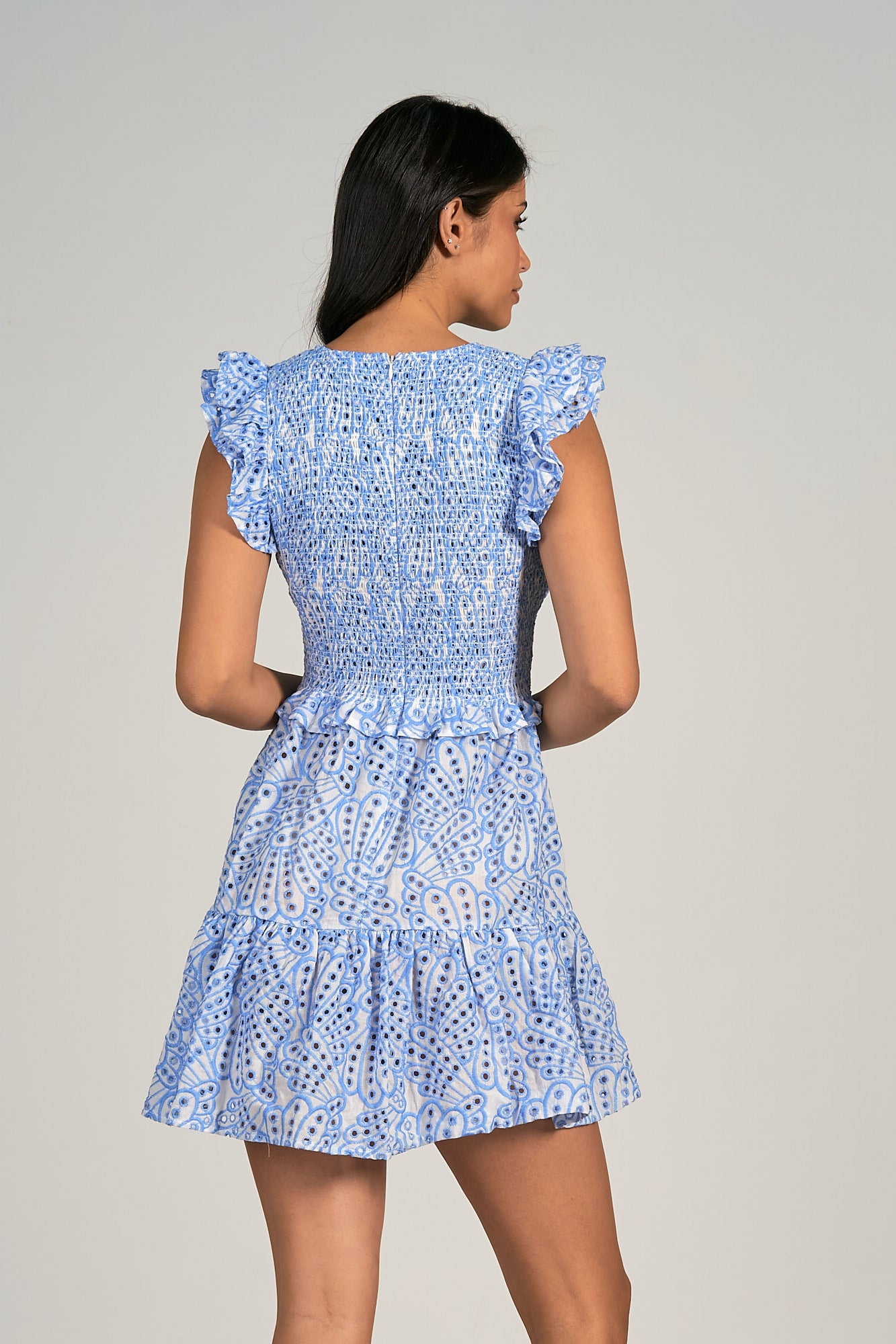 Blue Smocked Ariel Dress