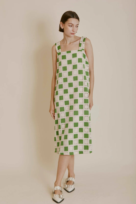 Green Mia Crochet Dress