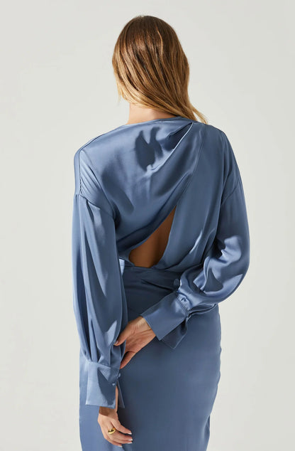 Slate Blue Sadyra Dress