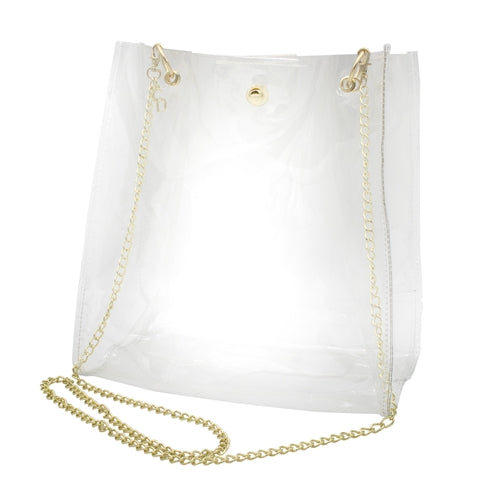 Clear chain tote outlet bag