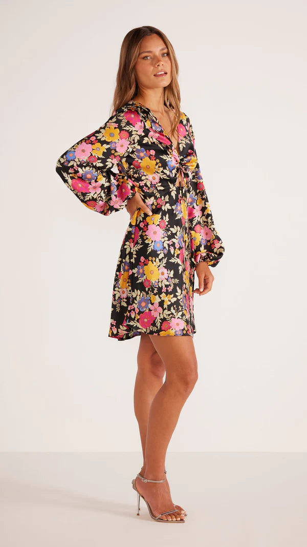 Black/Floral Emira Mini Dress