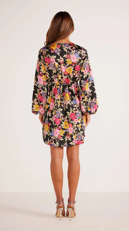 Black/Floral Emira Mini Dress