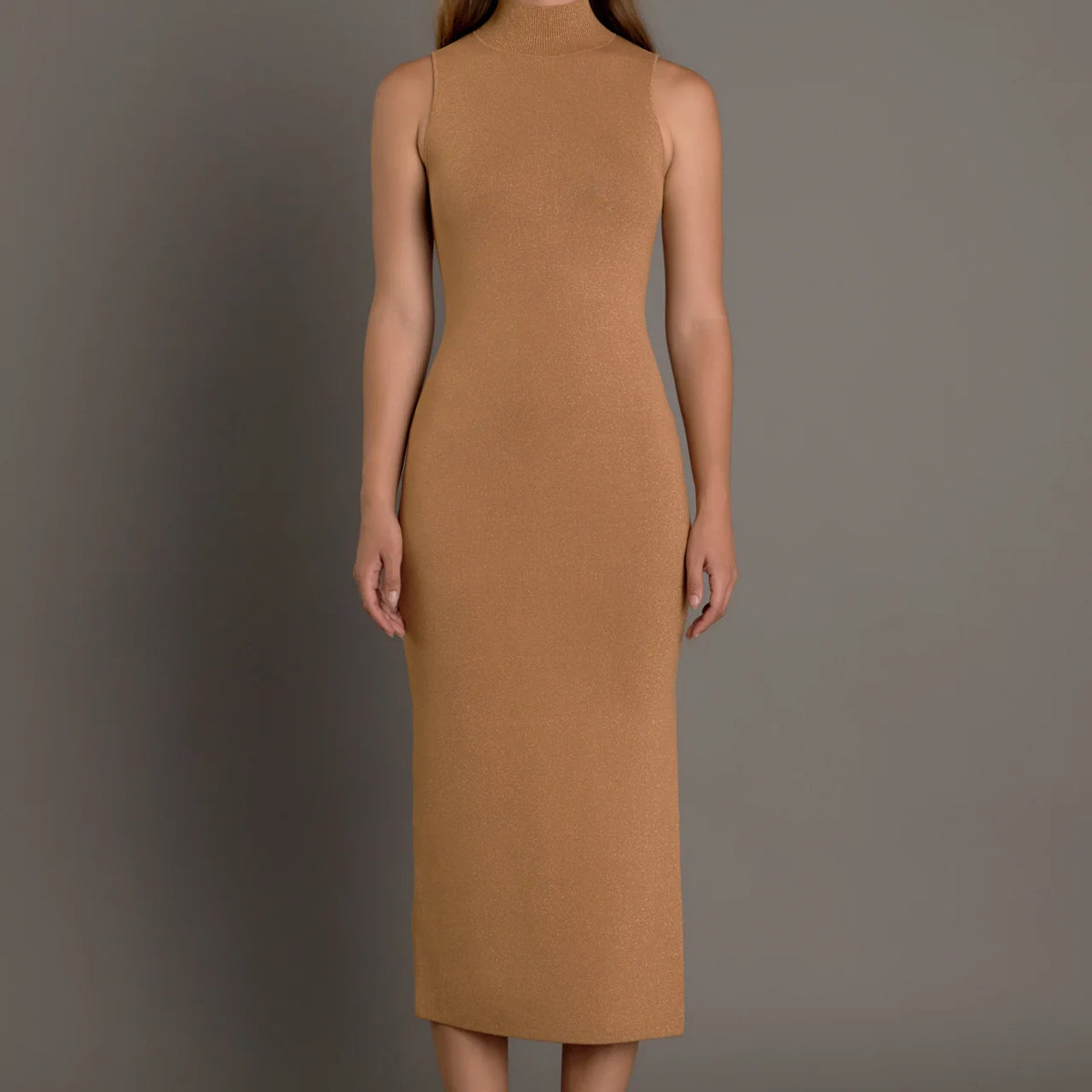 green emerald velvet dress Elisa Bias Cut Dress | Color: Camel | Size L