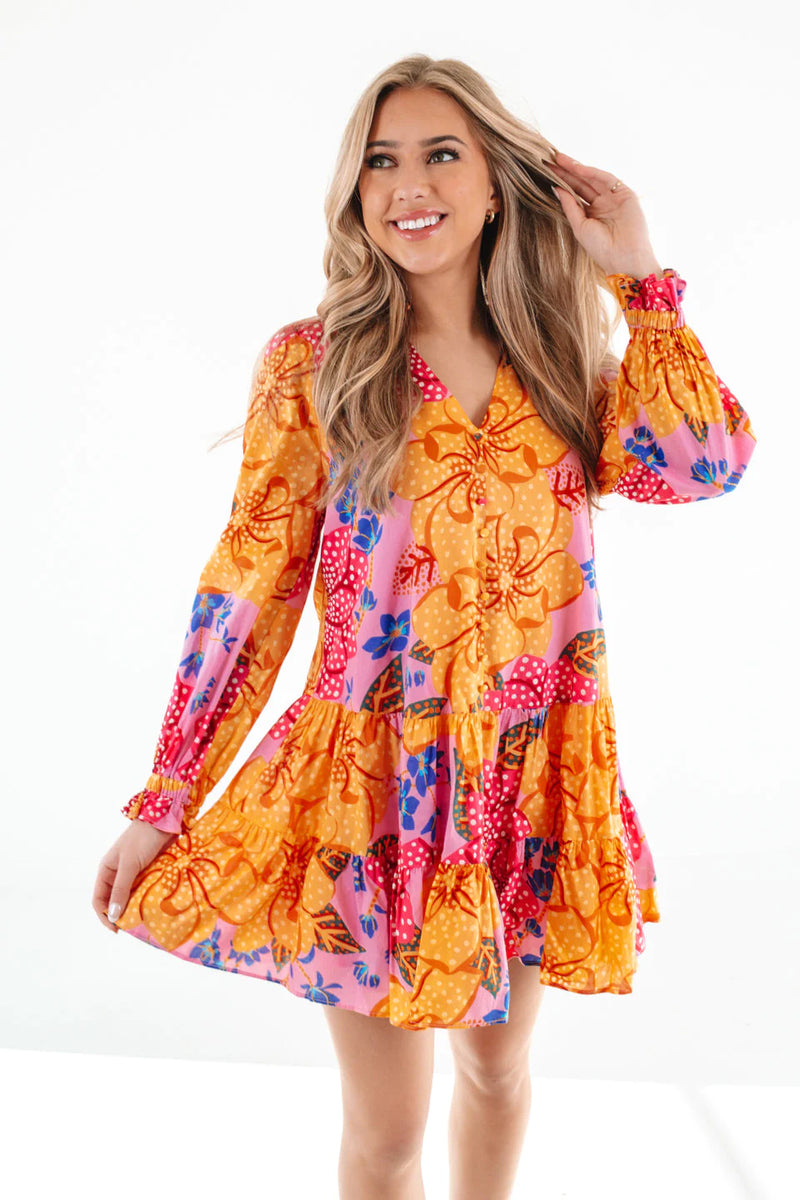The Emerson Dress in Orange by Lauren James