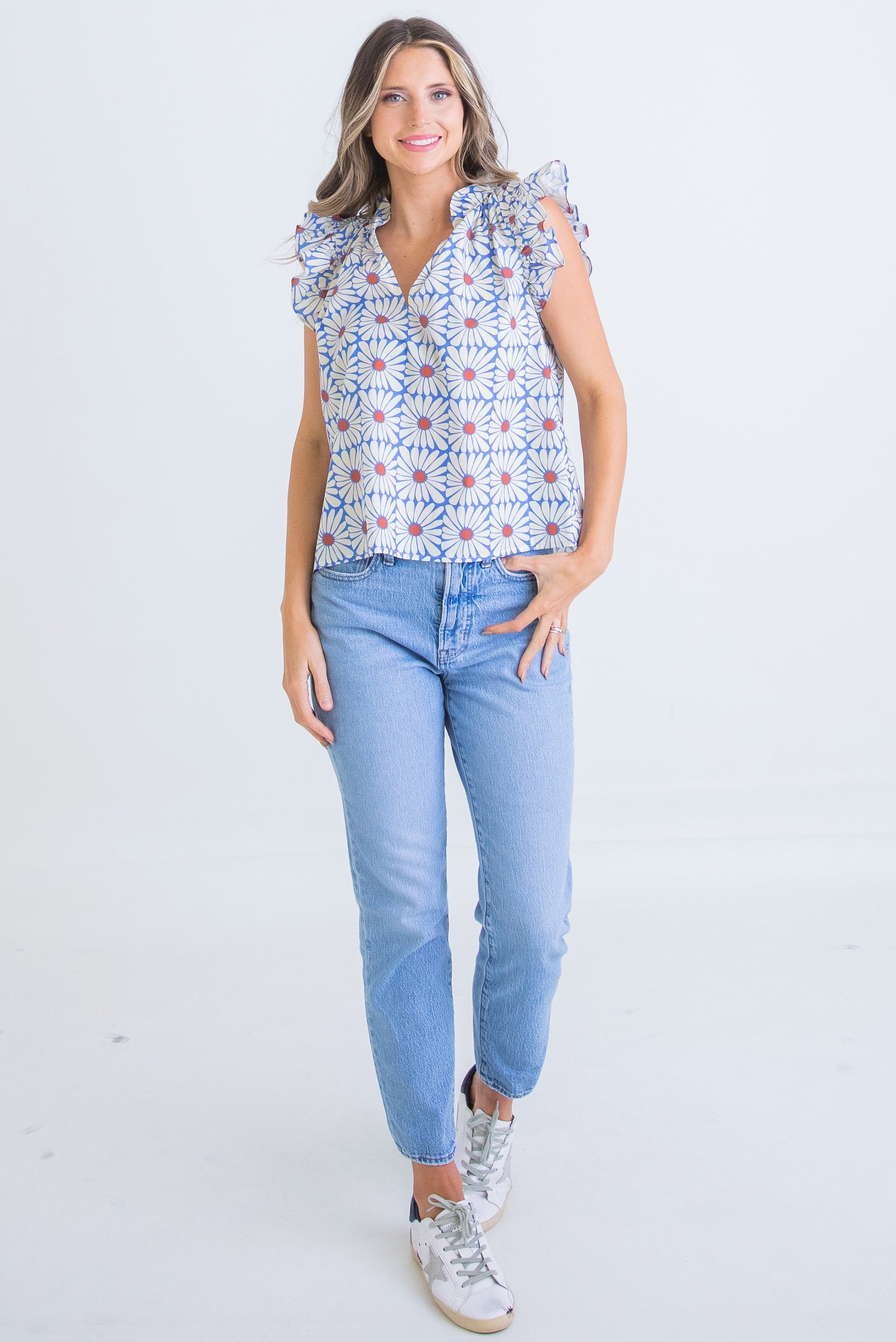 Blue Daisy Top