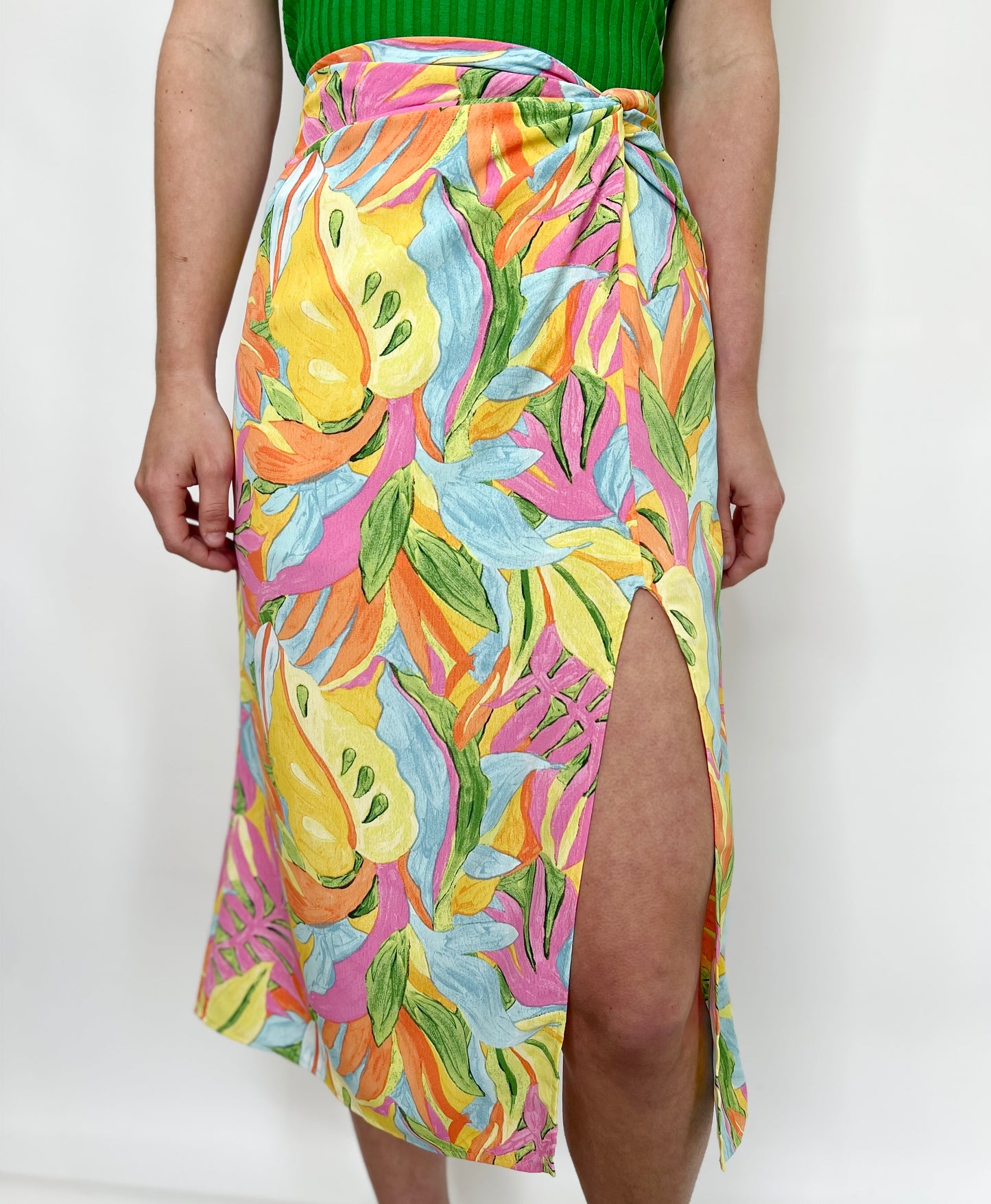 Fuchsia Rio Midi Skirt