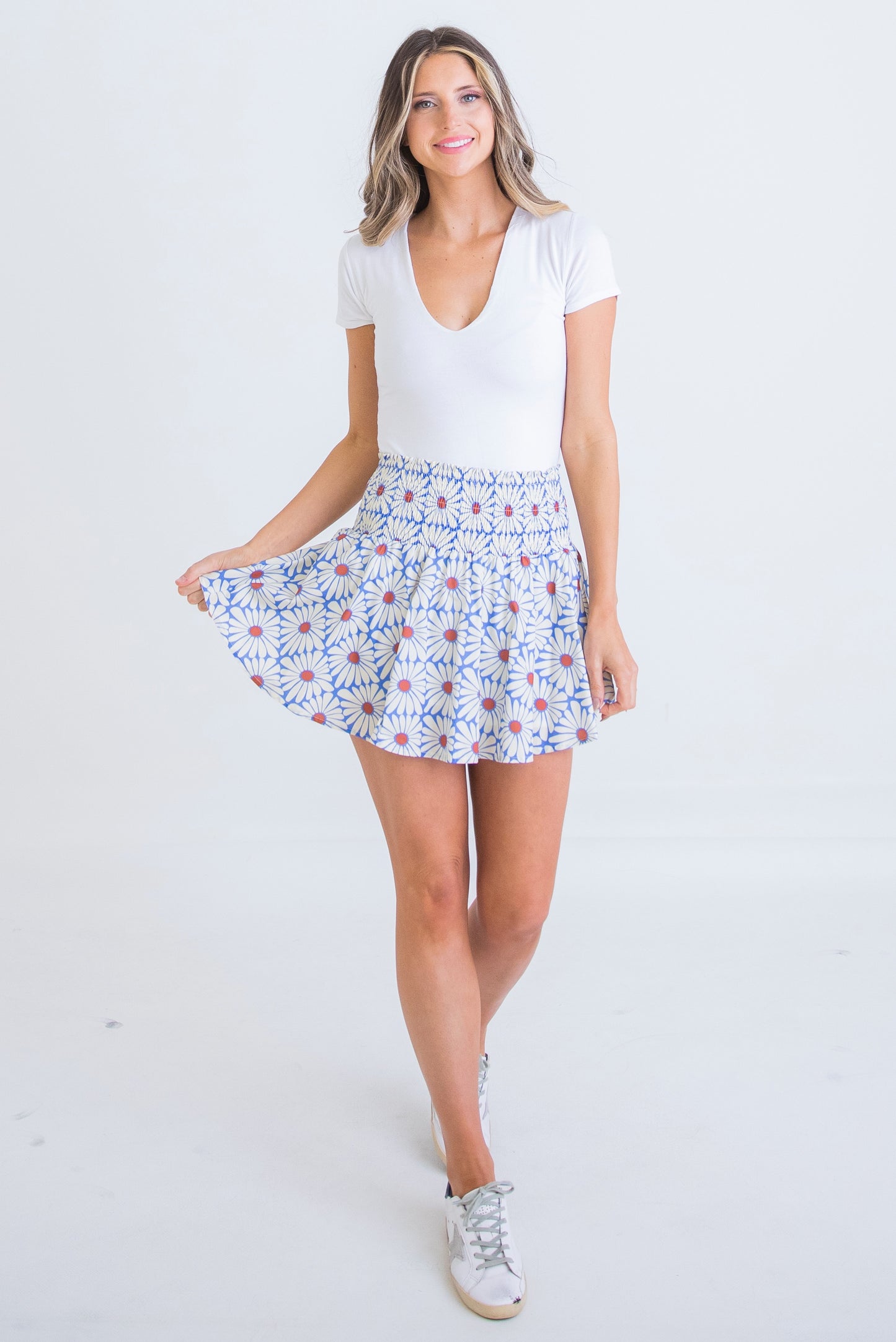 Blue Daisy Skort