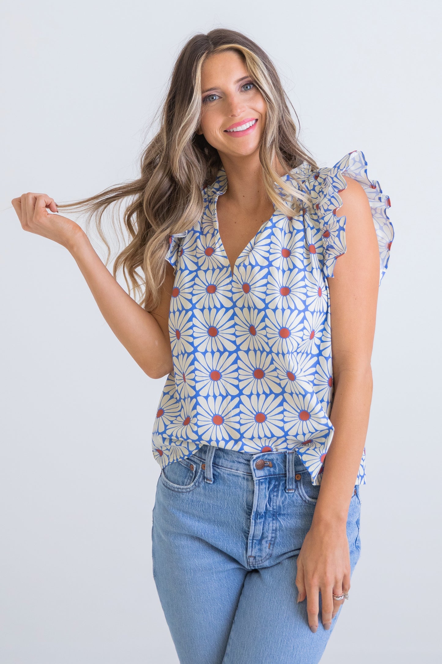 Blue Daisy Top