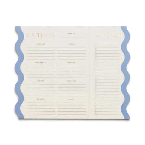 Cloud + Cream Meal Planner Notepad w/ Magnets