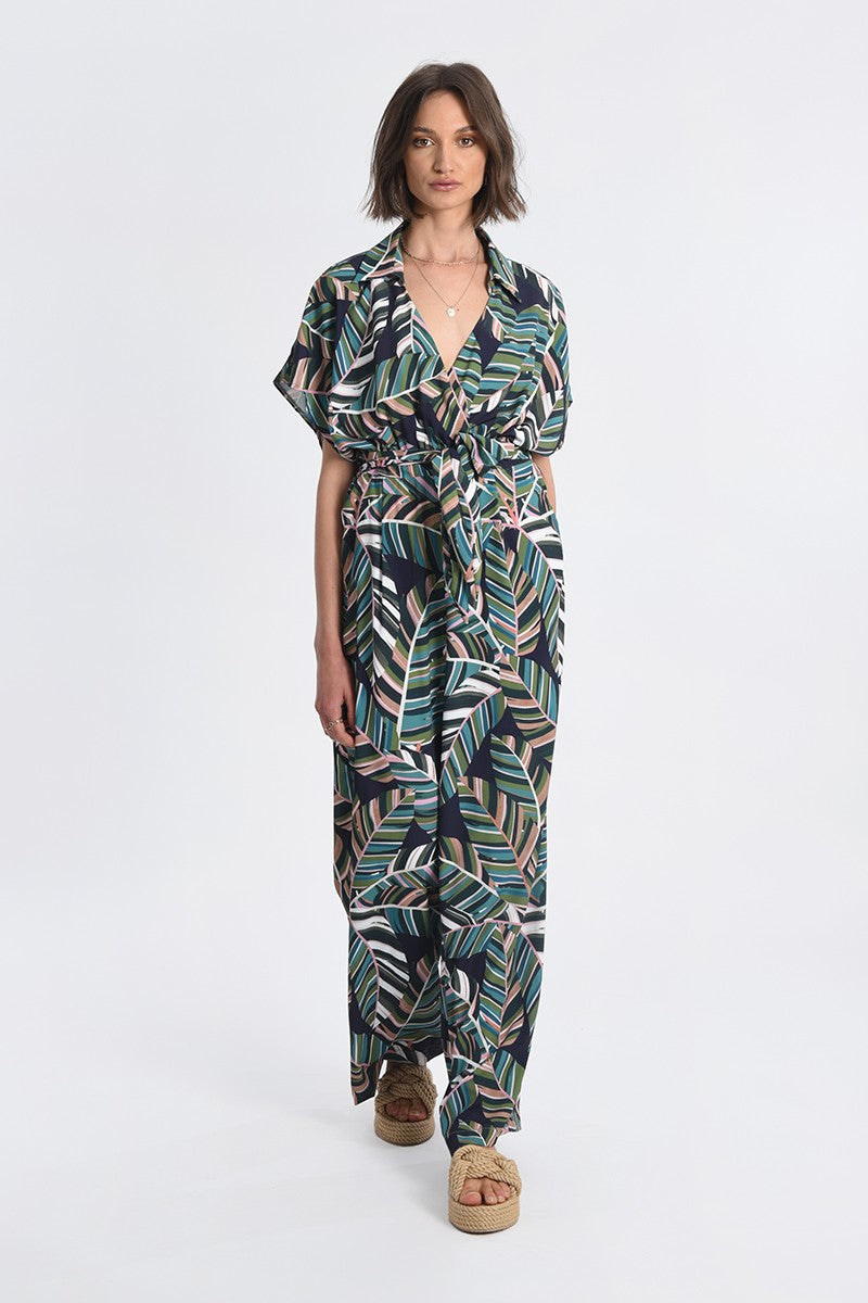 Palm Tie Jumpsuit