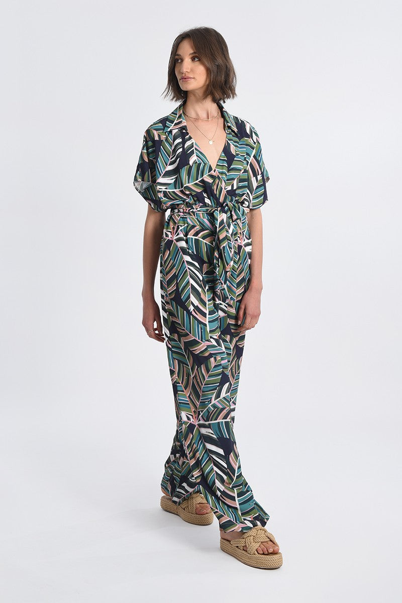 Palm Tie Jumpsuit