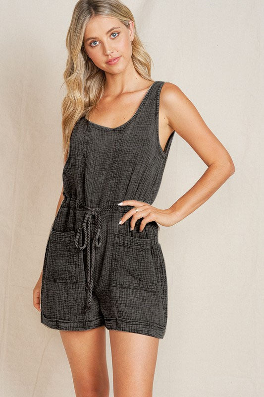 Black Gauze Romper