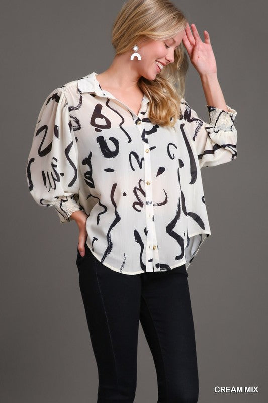 Squiggle Anne Top