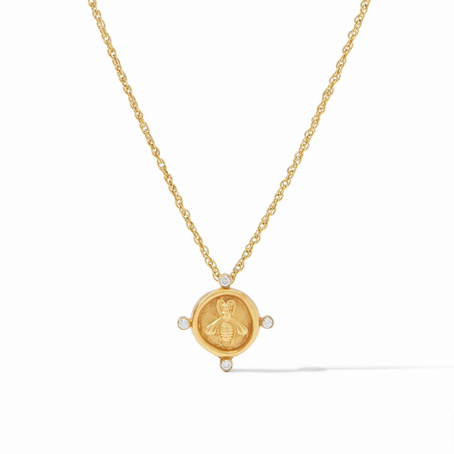 Bee Cameo Solitare Necklace