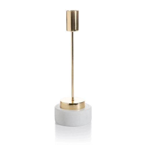 Celine Brass & Marble Taper Holder