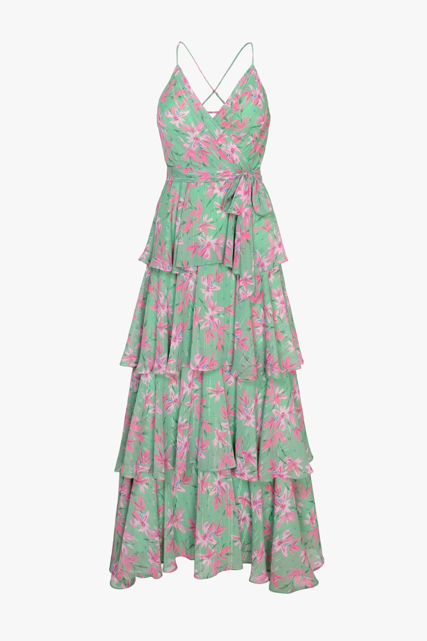 Sage Floral Ceci Maxi Dress
