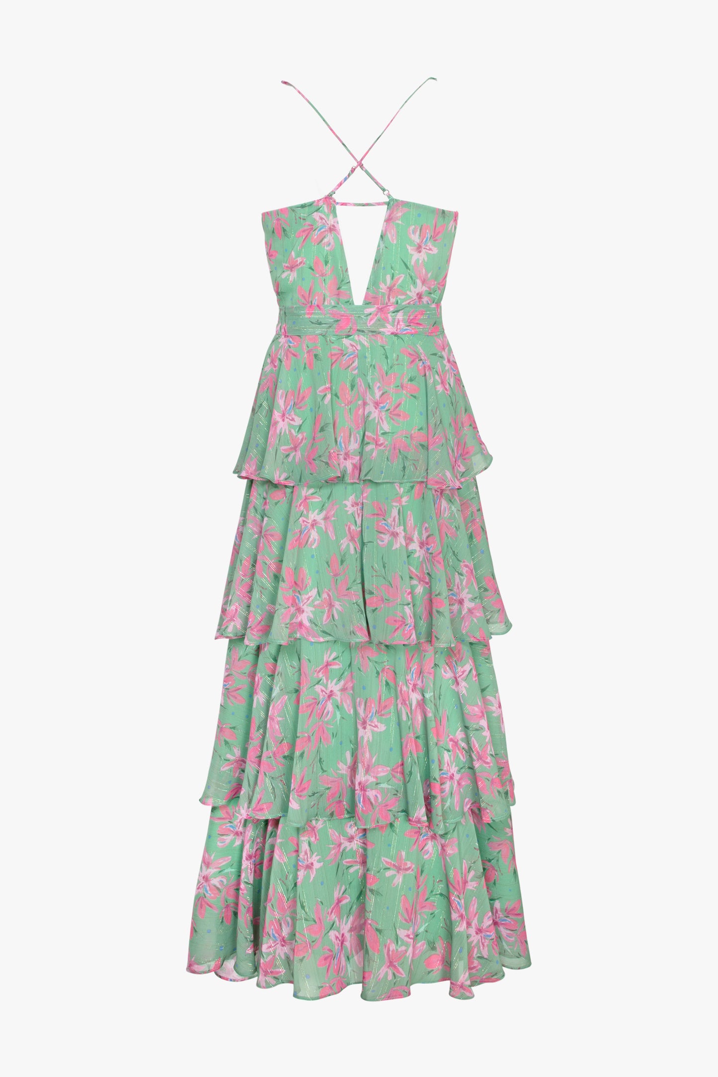 Sage Floral Ceci Maxi Dress