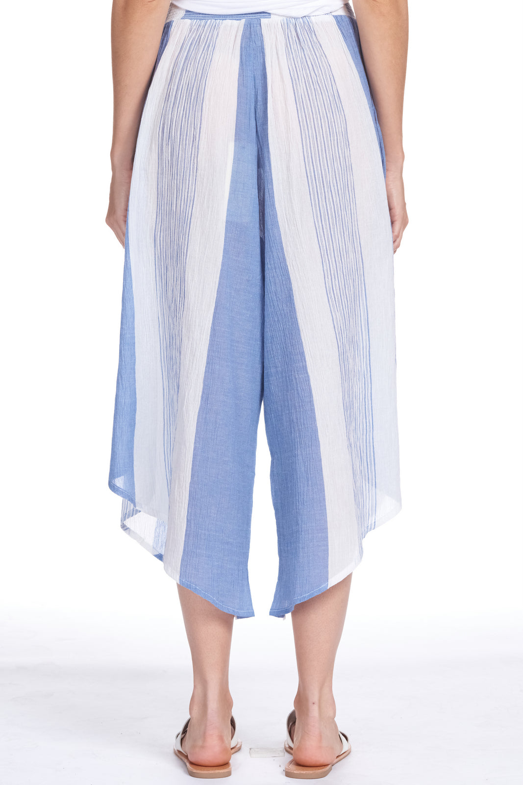 Blue/Wht Wide Leg Pant