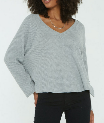 H. Grey Thermal Cozy Raglan Top