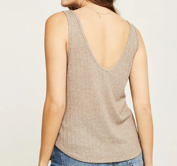 Taupe Scoop Nck Tank
