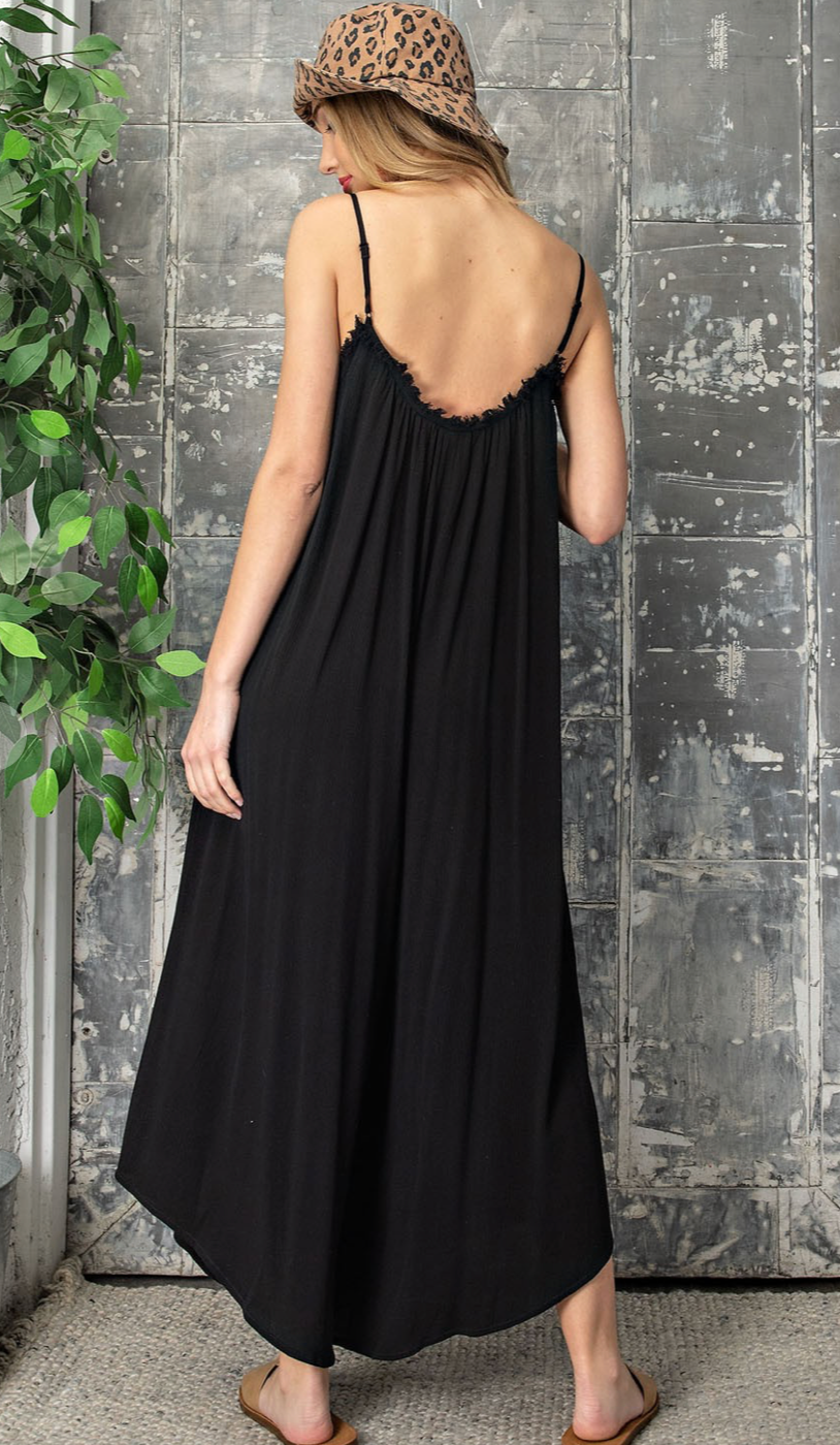 Black Washed Cami Jumper