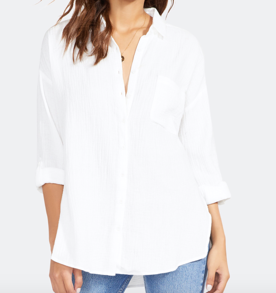 Ivory Gauze I love you Tunic