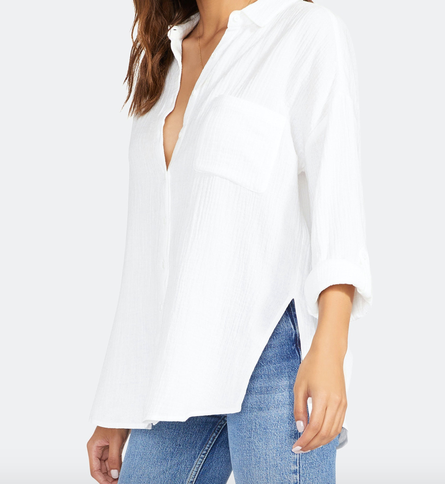 Ivory Gauze I love you Tunic