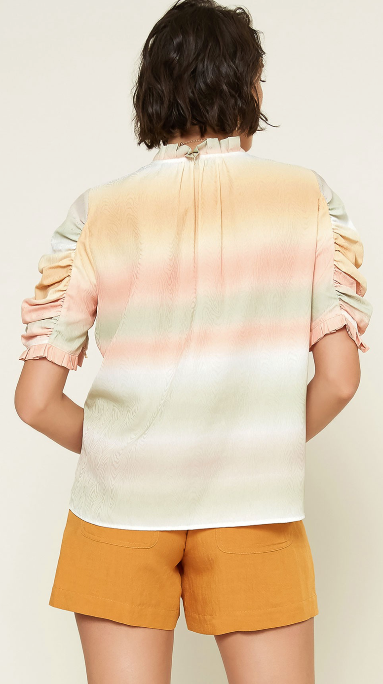 Tangerine Coral Ombre Slv Top