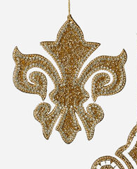Gold Jewel Fleur-de-Lis Ornament