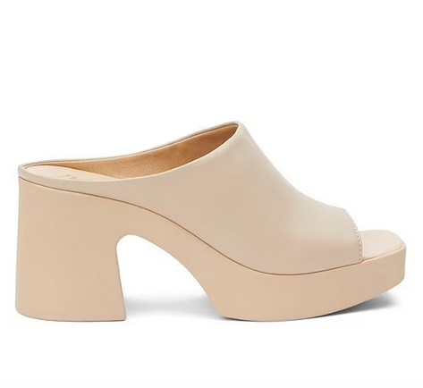 Nude Leather Faye Slide