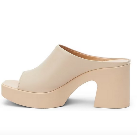 Nude Leather Faye Slide