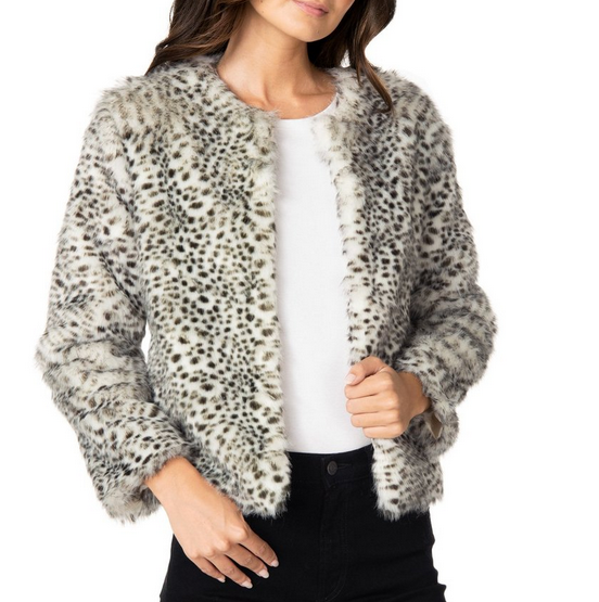 Real snow 2025 leopard fur coat