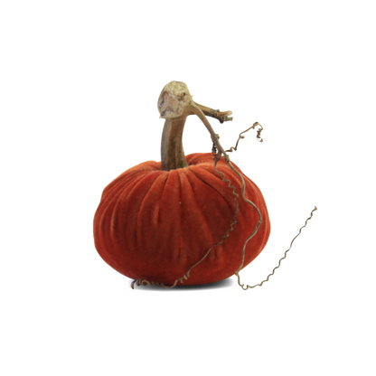 4" Velvet Pumpkin