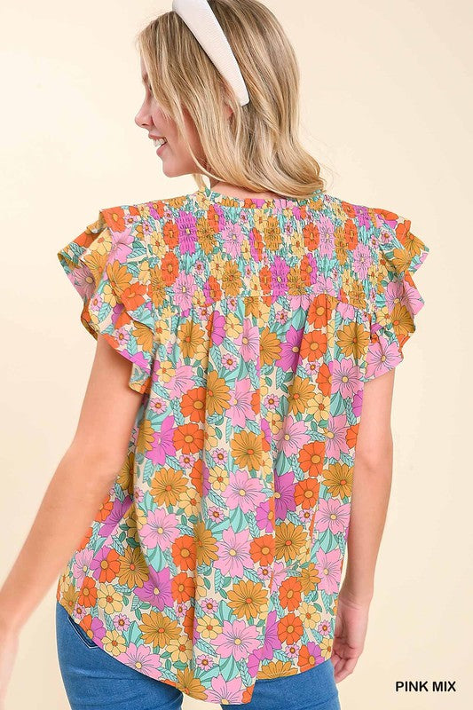 Pink Floral York Top
