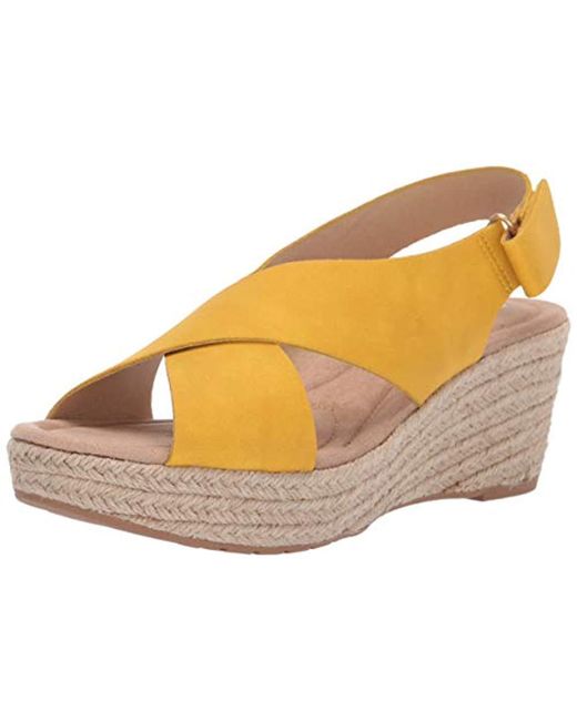 Dream Lemon Yellow Espadrille Wedge