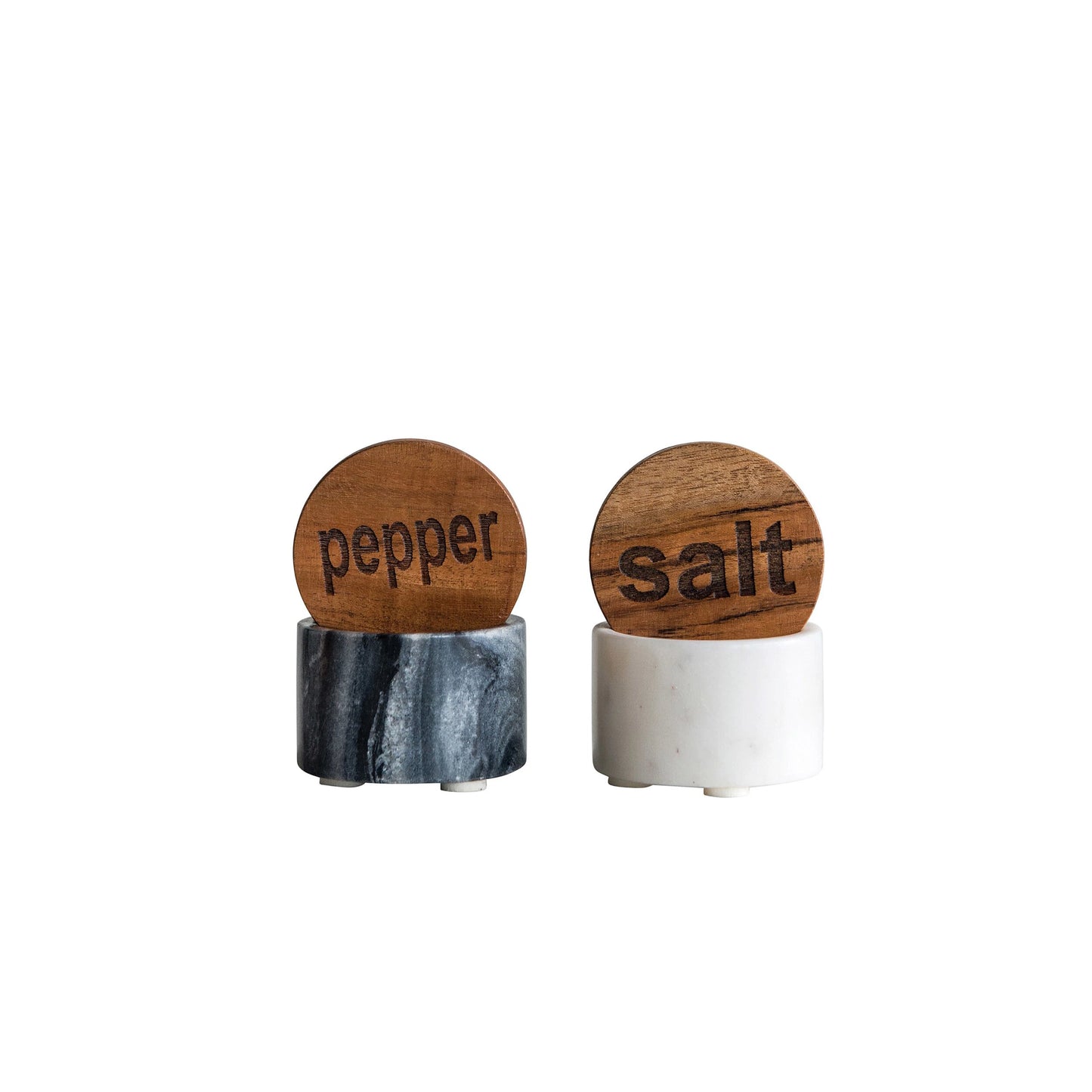 Round Marble Salt&Pepper Holder