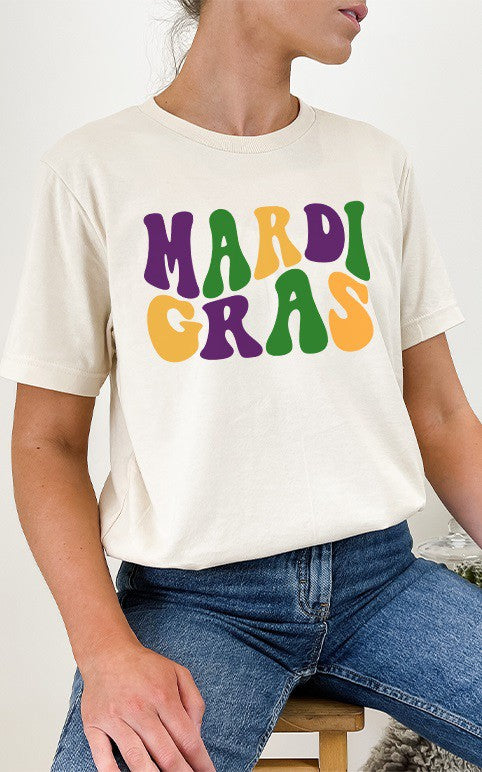 S/S Groovy Mardi Gras Tee