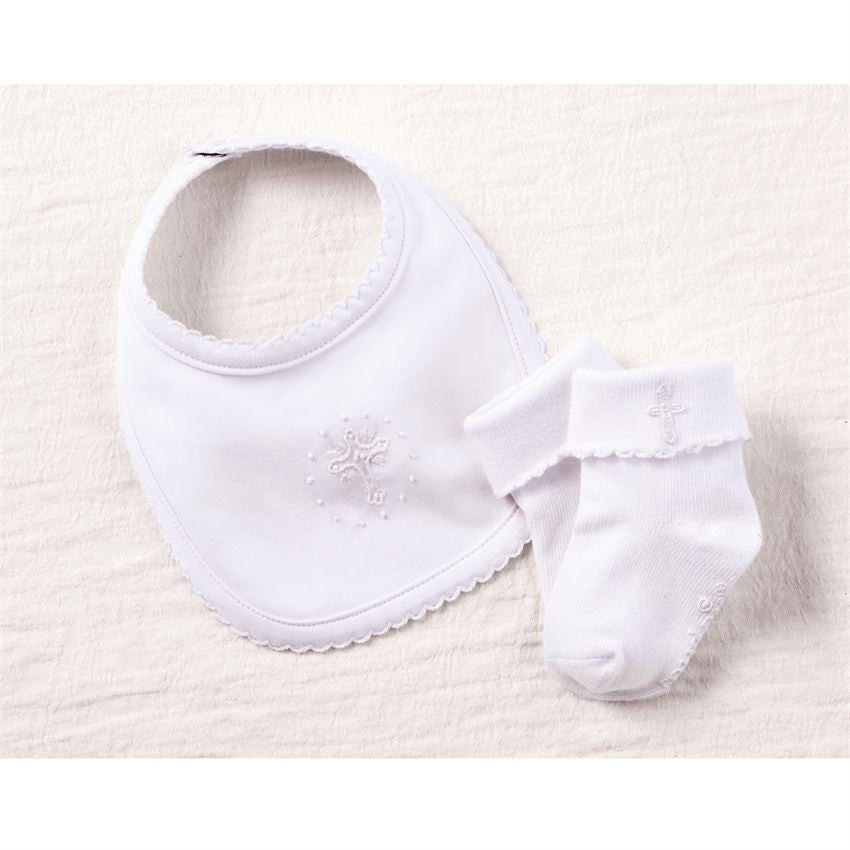 French Knot Cross Bib