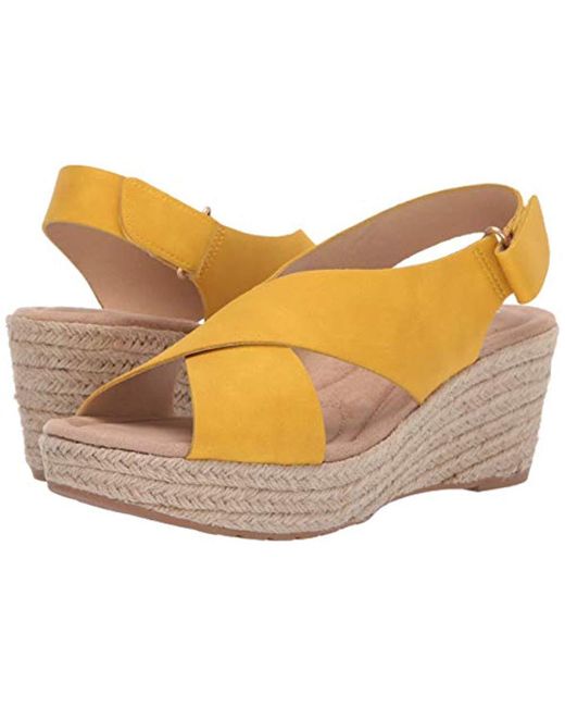 Dream Lemon Yellow Espadrille Wedge