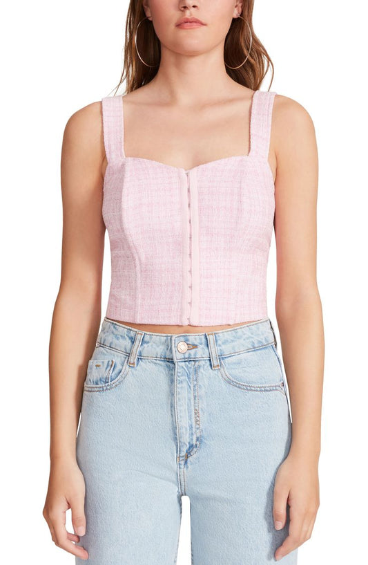 Pink Boucle Up Bustier