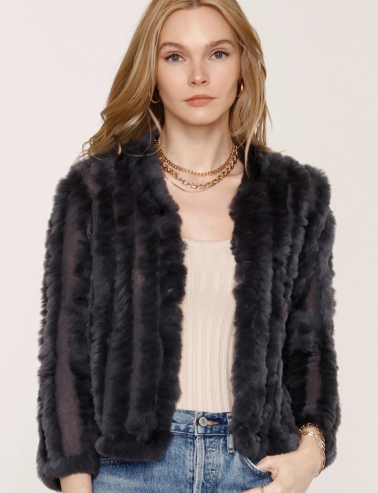 Heartloom rosa sale fur jacket