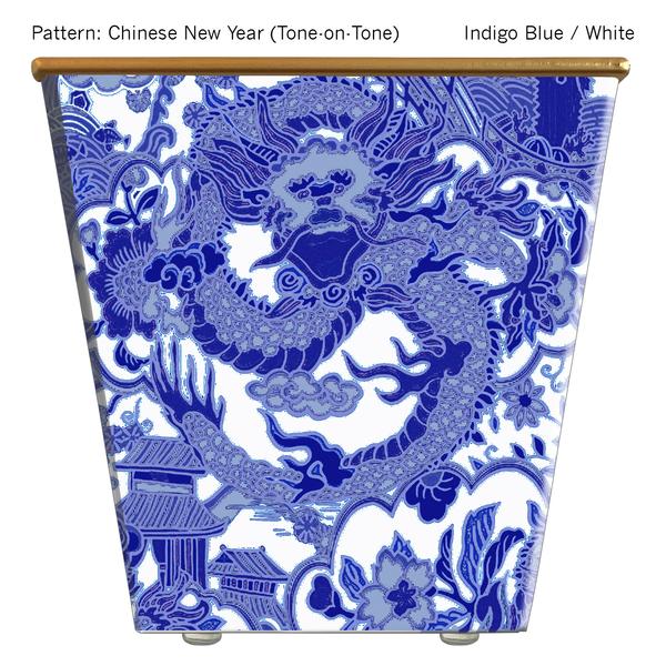 Chinese New Year Indigo Blue/White Container