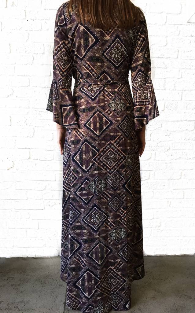 Wendell Wrap Maxi Bell Slv Dress-GD